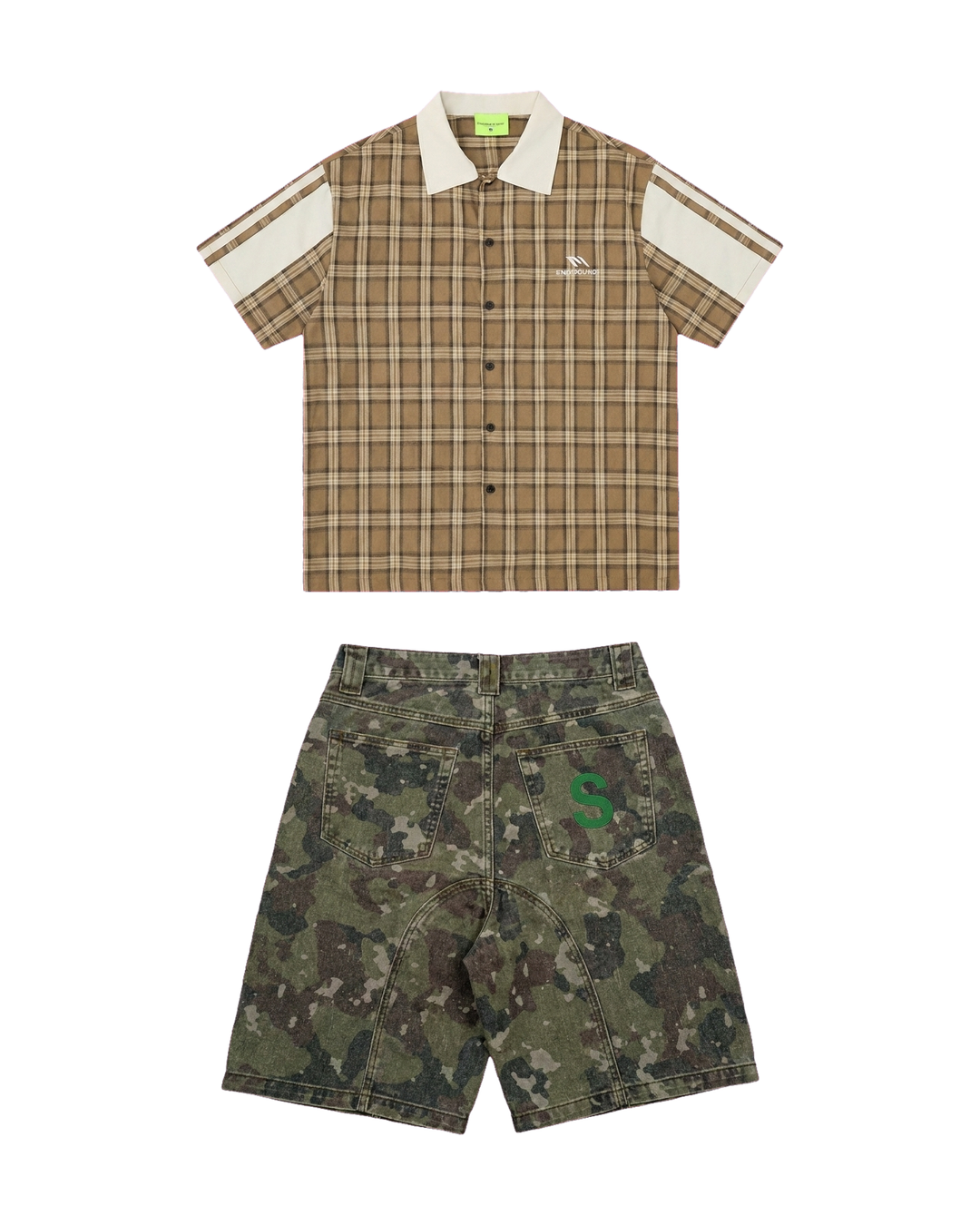 Check Camel / Camo Set